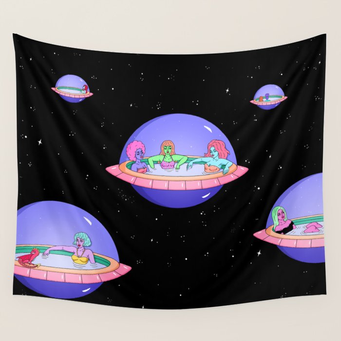 Space Pods Wall Tapestry Gallery Image 1
