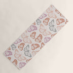 Orange & Pink Butterfly Pattern Yoga Mat Gallery Image 1