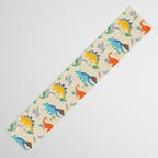Jurassic Dinosaurs in Primary Colors Table Runner Gallery Image 3