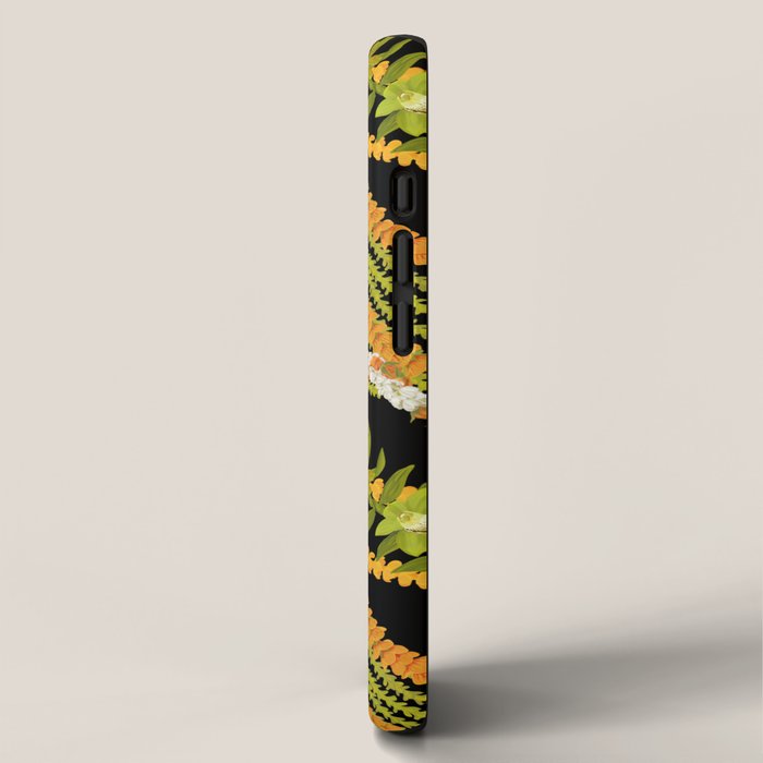 Diagonal Lei with more pakalana to add more green to the design iPhone Case Gallery Image 2