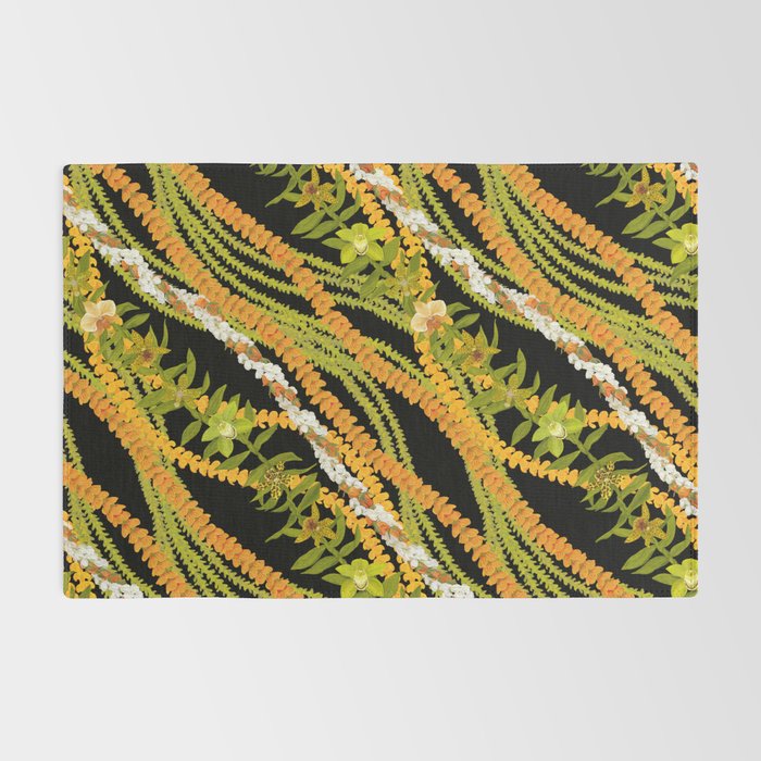 Diagonal Lei with more pakalana to add more green to the design Rug Gallery Image 2