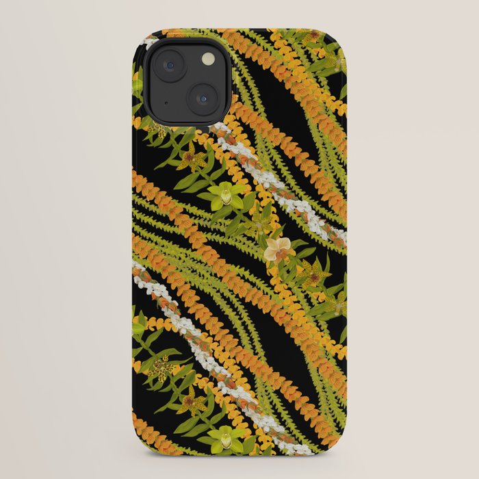 Diagonal Lei with more pakalana to add more green to the design iPhone Case Gallery Image 22