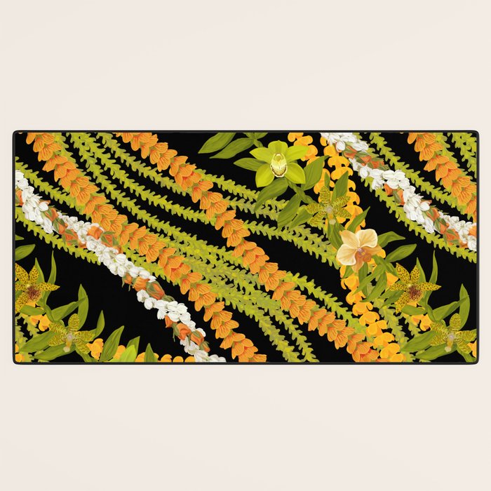 Diagonal Lei with more pakalana to add more green to the design Desk Mat Gallery Image 3