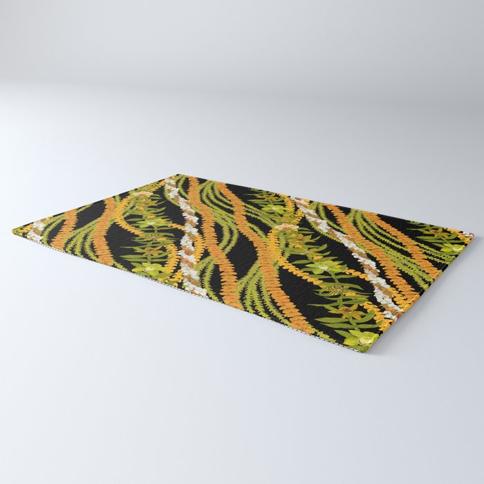 Diagonal Lei with more pakalana to add more green to the design Rug Gallery Image 3