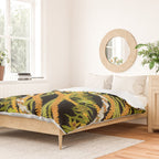 Diagonal Lei with more pakalana to add more green to the design Duvet Cover Gallery Image 2