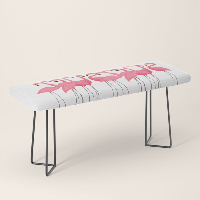 Cuban Pink Flamingos Bench Gallery Image 1