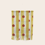 Yellow Stripes and Red Dots Pattern with Texture Wall Hanging Gallery Image 1