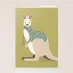 Whimsical Kangaroo Stationery Card Gallery Image 2
