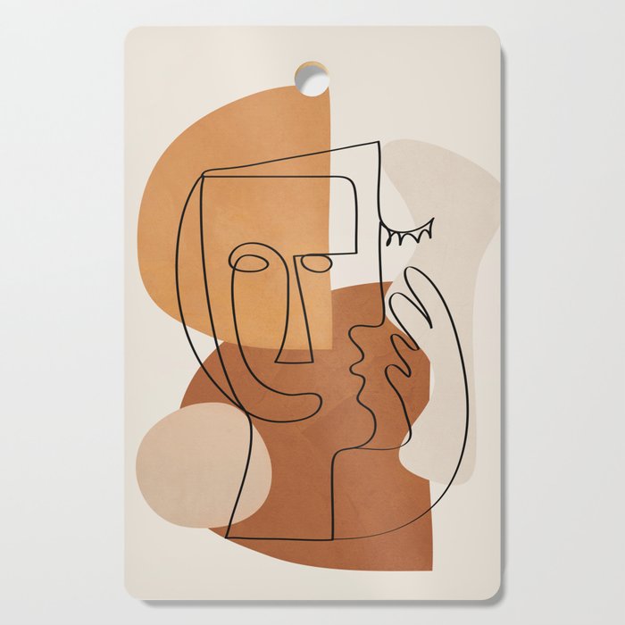 Abstract Clay Faces I Cutting Board Gallery Image 1