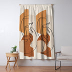 Abstract Clay Faces I Window Curtain Gallery Image 5