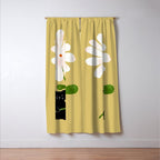 Cat with flower Window Curtain Gallery Image 3