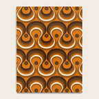 Brown, Orange and Ivory Wavy Lines Retro Pattern Notebook Gallery Image 4
