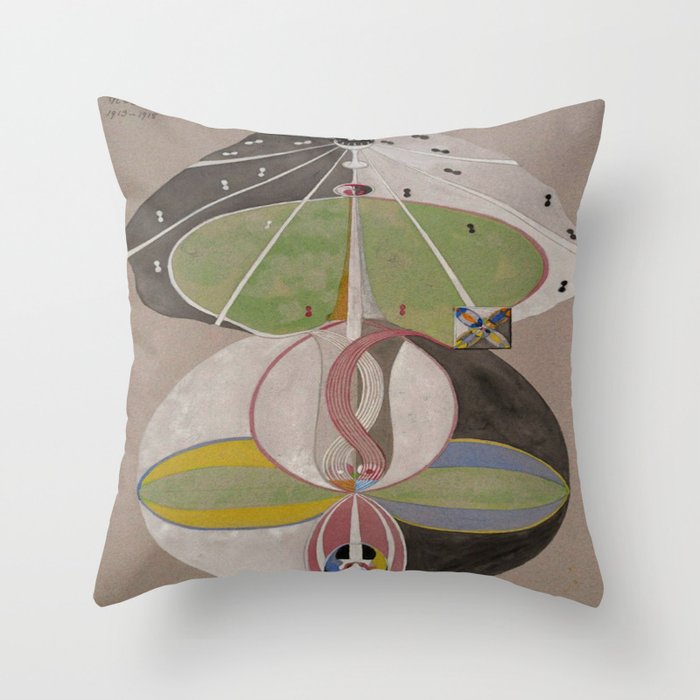 Hilma af Klint The Tree Of Knowledge No . 5 ,A ( 1915) Throw Pillow Gallery Image 1