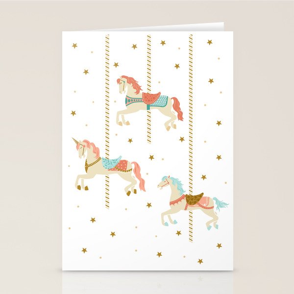 Carousel Horses Stationery Card Gallery Image 1