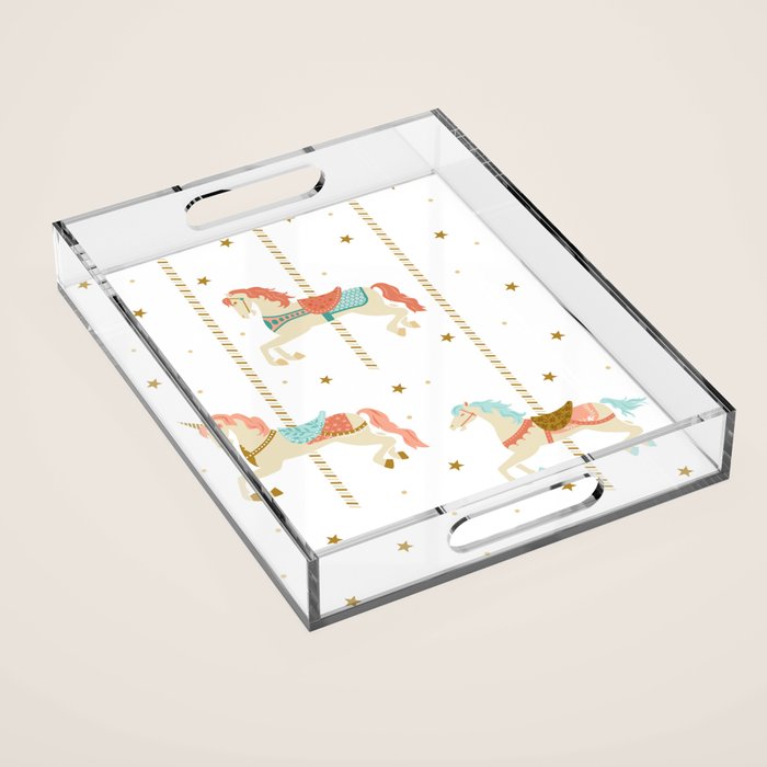 Carousel Horses Acrylic Tray Gallery Image 1