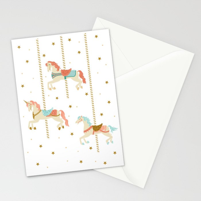 Carousel Horses Stationery Card Gallery Image 2