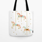 Carousel Horses Tote Bag Gallery Image 1