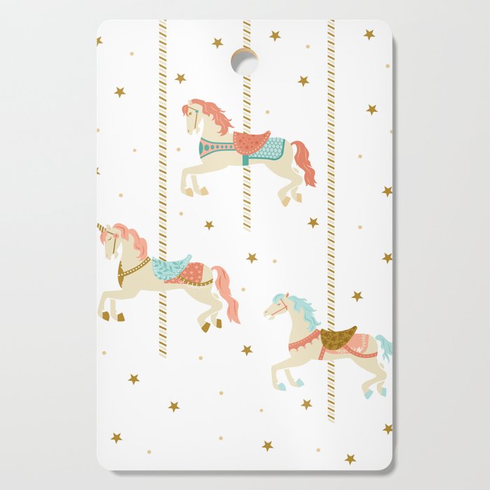 Carousel Horses Cutting Board Gallery Image 1