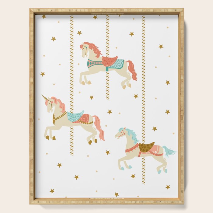 Carousel Horses Serving Tray Gallery Image 1