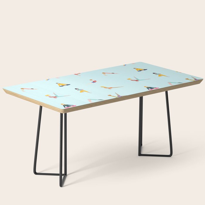 Yoga poses pattern Coffee Table Gallery Image 1
