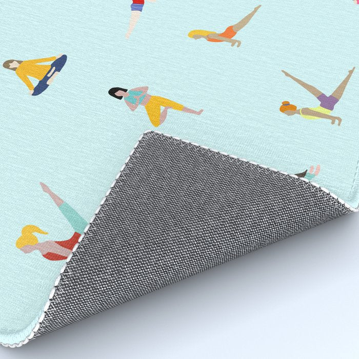 Yoga poses pattern Rug Gallery Image 4