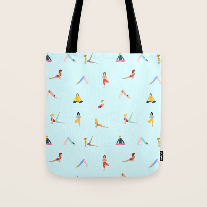 Yoga poses pattern Tote Bag Gallery Image 1