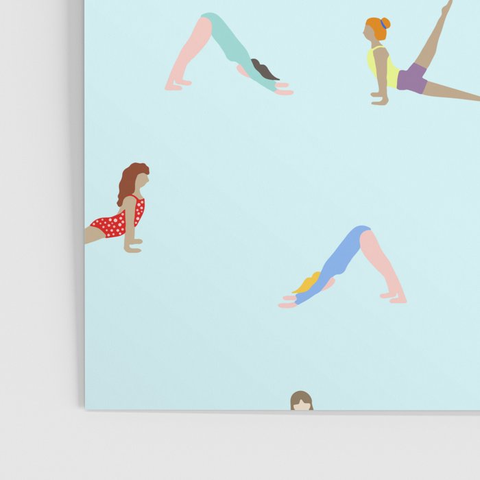 Yoga poses pattern Poster Gallery Image 3