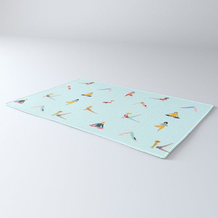 Yoga poses pattern Rug Gallery Image 3