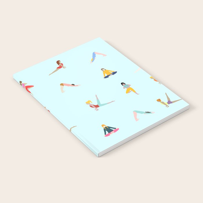 Yoga poses pattern Notebook Gallery Image 1