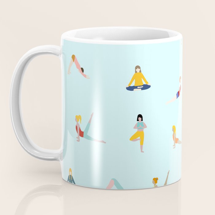 Yoga poses pattern Coffee Mug Gallery Image 3