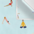 Yoga poses pattern Wall Tapestry Gallery Image 3