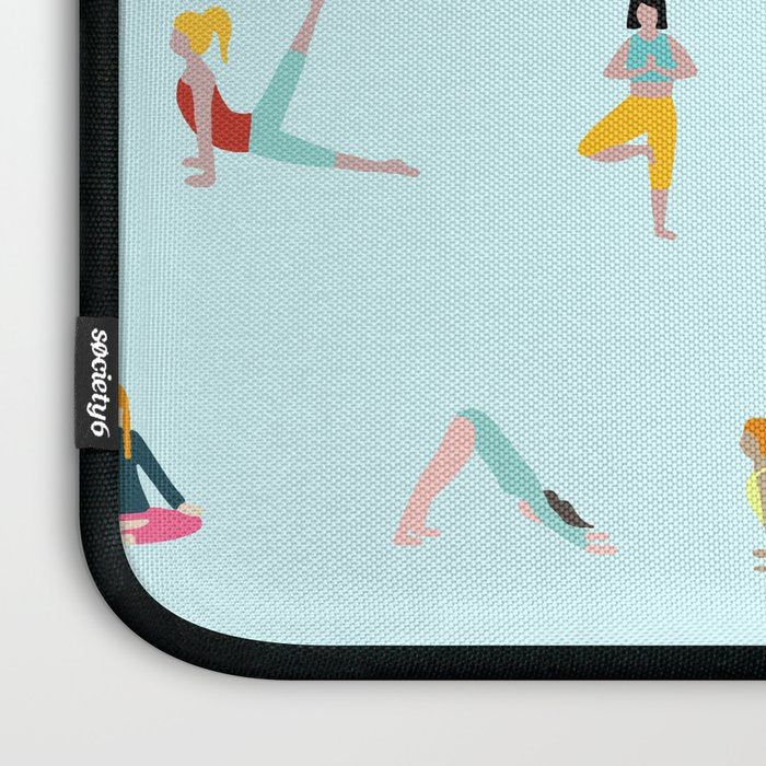Yoga poses pattern Laptop Sleeve Gallery Image 3