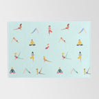 Yoga poses pattern Rug Gallery Image 2