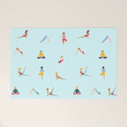 Yoga poses pattern Welcome Mat Gallery Image 1