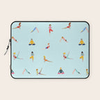 Yoga poses pattern Laptop Sleeve Gallery Image 1