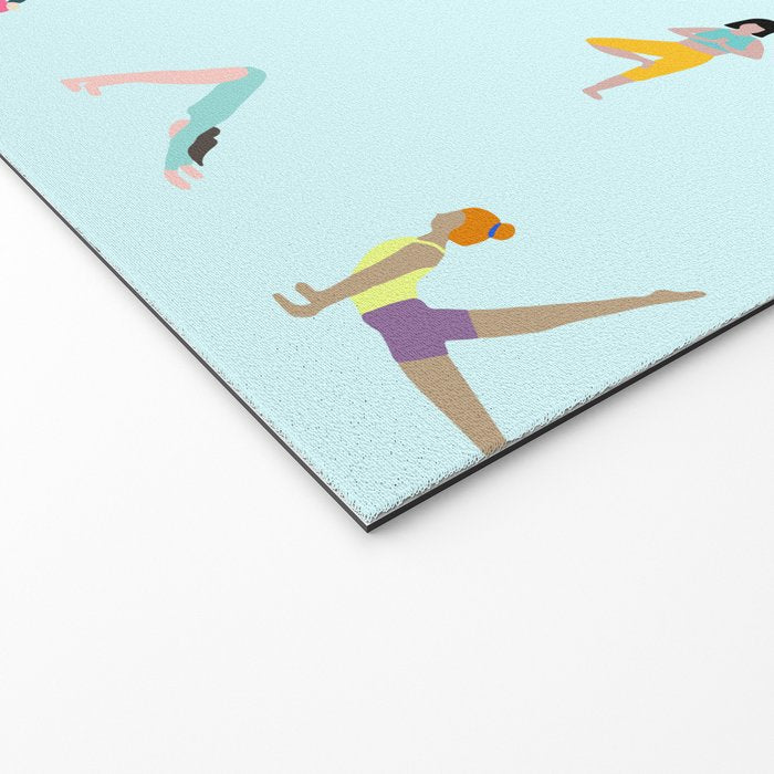 Yoga poses pattern Welcome Mat Gallery Image 2