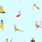 Yoga poses pattern Coffee Mug Gallery Image 2