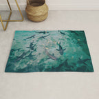 Shoal of Sharks (Color) Rug Gallery Image 1