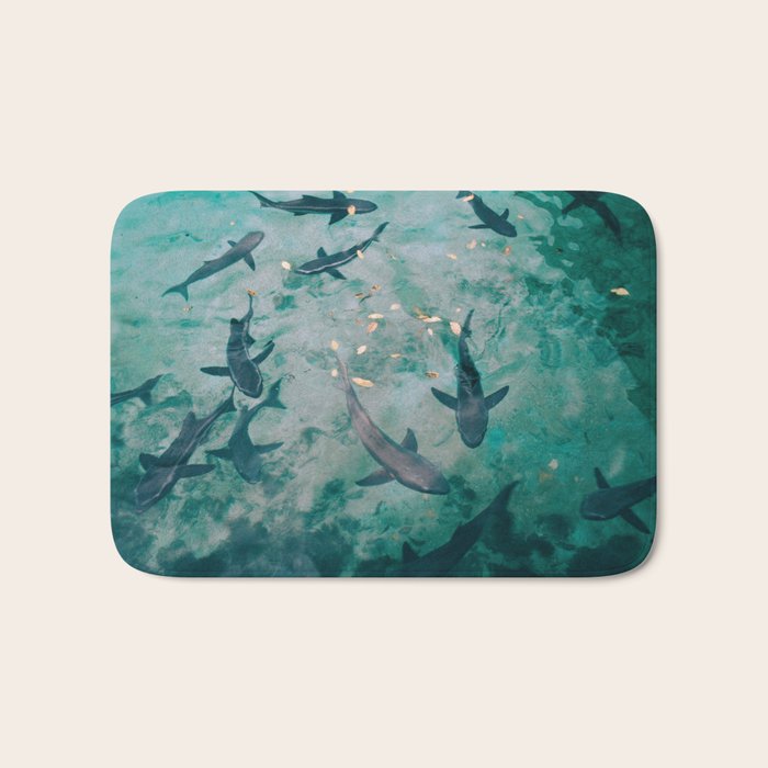 Shoal of Sharks (Color) Bath Mat Gallery Image 1