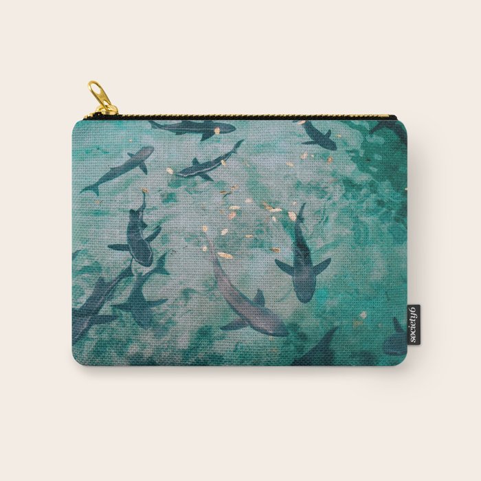 Shoal of Sharks (Color) Carry All Pouch Gallery Image 1