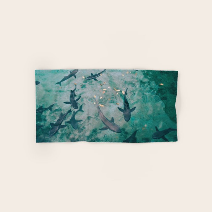 Shoal of Sharks (Color) Bath Towel Gallery Image 1