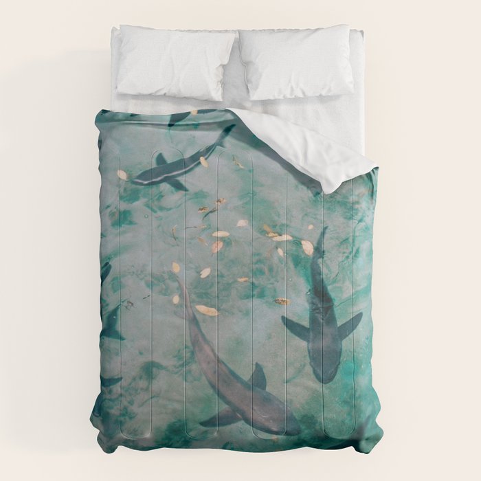 Shoal of Sharks (Color) Comforter Gallery Image 6