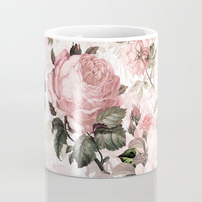 Vintage & Shabby Chic - Sepia Pink Roses  Coffee Mug Gallery Image 4