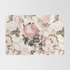 Vintage & Shabby Chic - Sepia Pink Roses  Rug Gallery Image 2