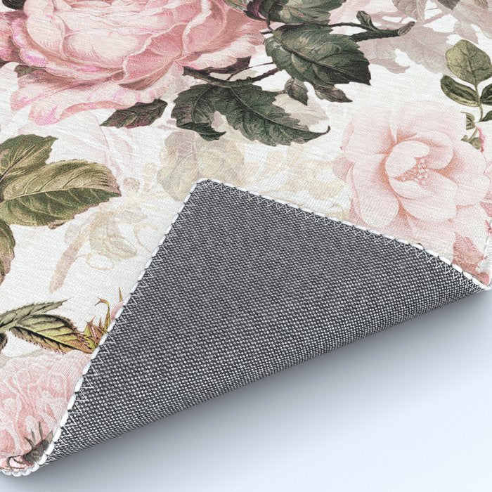 Vintage & Shabby Chic - Sepia Pink Roses  Rug Gallery Image 4