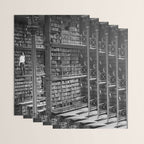 A book lovers dream - Cast-iron Book Alcoves Cincinnati Library black and white photography Wrapping Paper Gallery Image 3