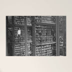 A book lovers dream - Cast-iron Book Alcoves Cincinnati Library black and white photography Welcome Mat Gallery Image 1