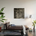 A book lovers dream - Cast-iron Book Alcoves Cincinnati Library black and white photography Wood Wall Art Gallery Image 2