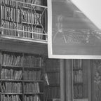 A book lovers dream - Cast-iron Book Alcoves Cincinnati Library black and white photography Wall Tapestry Gallery Image 3