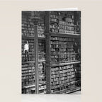 A book lovers dream - Cast-iron Book Alcoves Cincinnati Library black and white photography Stationery Card Gallery Image 2